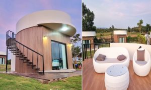 28 sqm Small Round House and Comfy Rooftop ~ Homlovely.com