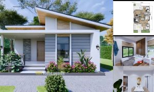 3 Bedrooms Small House Design + Estimated Cost ~ Homlovely.com