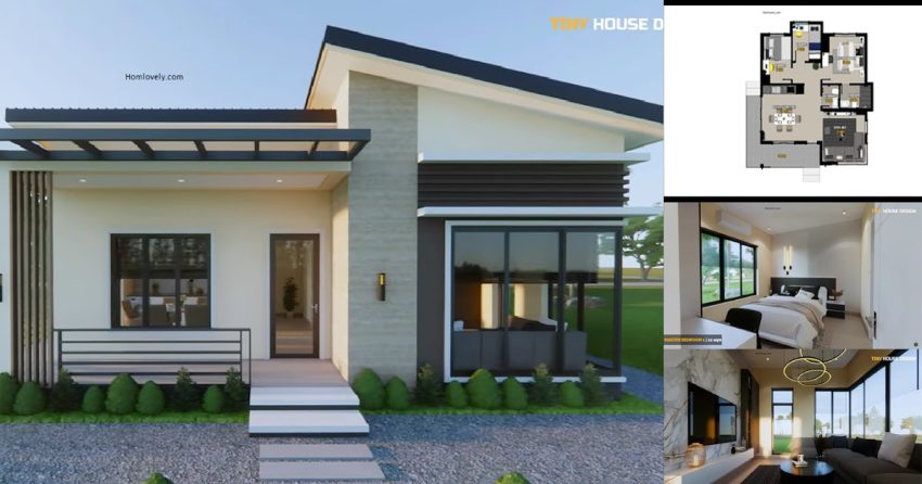 3 Bedrooms in Small House Design + House Plan » HouseDesigns