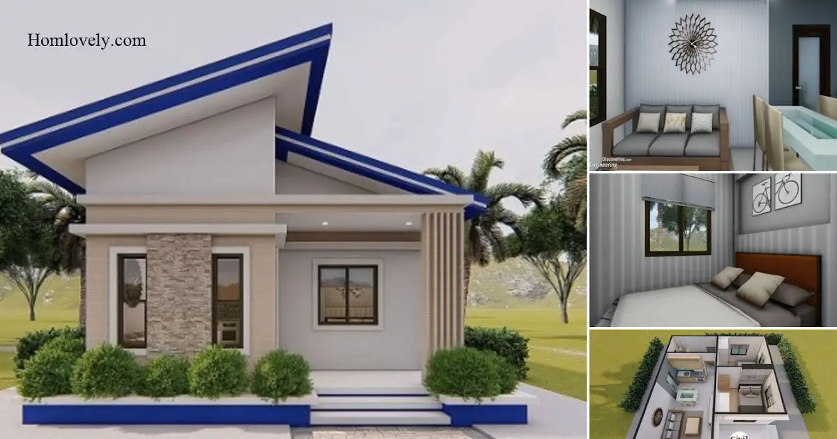 42 SQM Adorable Small House Design With 2 Bedroom ~ Homlovely.com