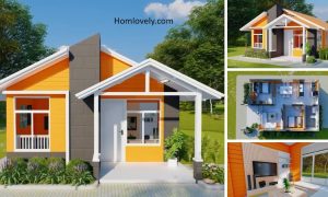 50 Sqm Simple Bungalow House with 2 Bedrooms ~ Homlovely.com