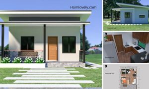 (51 sqm) Small Shed Roof House Design