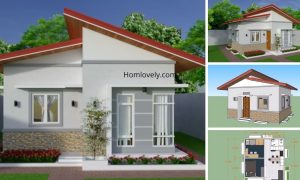 6 X 7 M Simple Pretty Bungalow with 2 Bedrooms ~ Homlovely.com