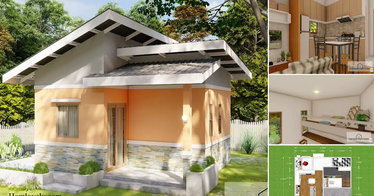 6 x 6 Meter Small Simple House Design With One Bedroom ~ Homlovely.com