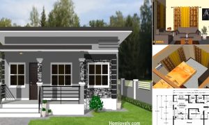 66 sqm Simple and Modern House Design with 3 Bedroom ~ Homlovely.com