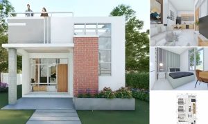 7 x 13 Meters House Design with Roof Deck ~ Homlovely.com
