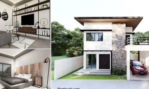 91.81 sqm 2-Storey Minimalist House Design Looks Fancy ~ Homlovely.com