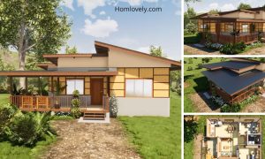 (9mX10m) Simple House Design 2 Bedrooms
