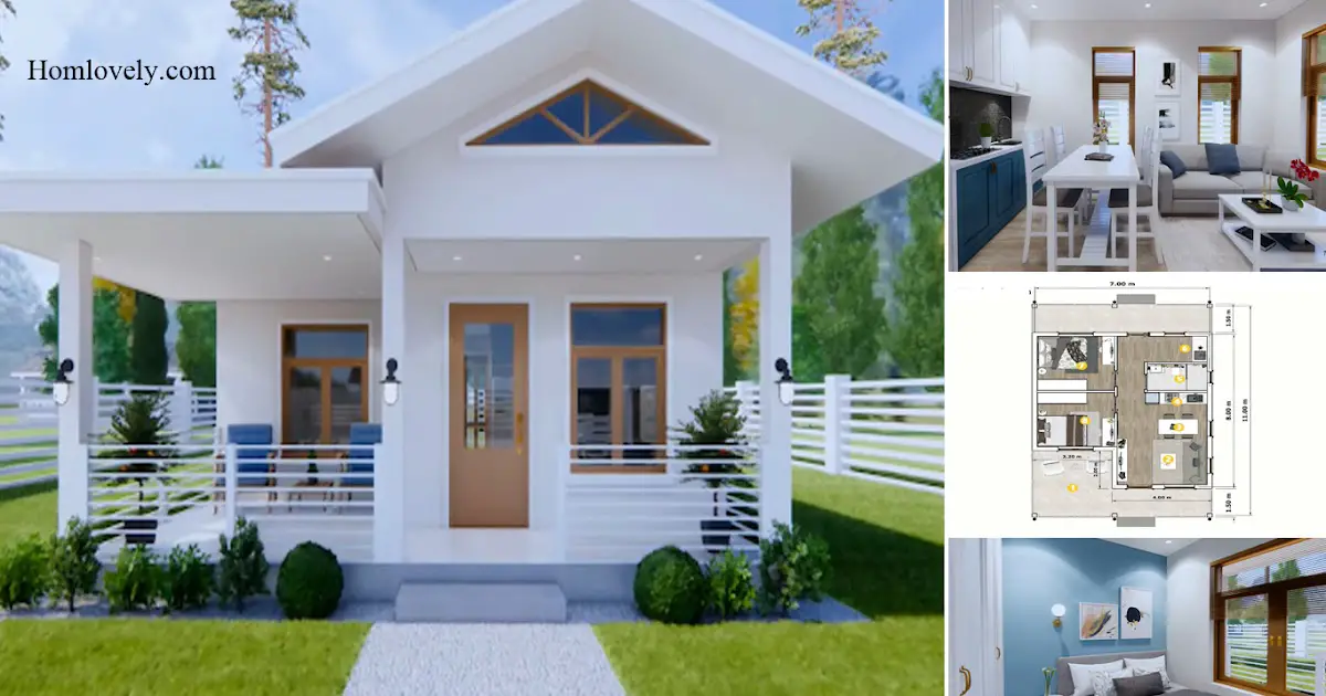 Clean Small House Design In 7 x 11 M