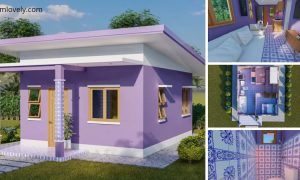 Compact 30sqm Bungalow | Stunning Purple Theme! ~ Homlovely.com