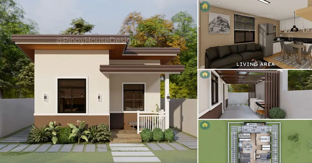 Cozy House Design with 2 Bedrooms (6.5 x 7.5 m) ~ Homlovely.com