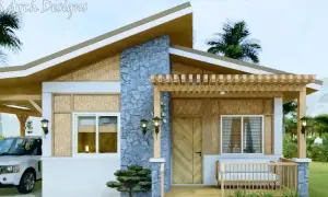 Native Farm House Design With 2 Bedroom + House Plan ~ Homlovely.com