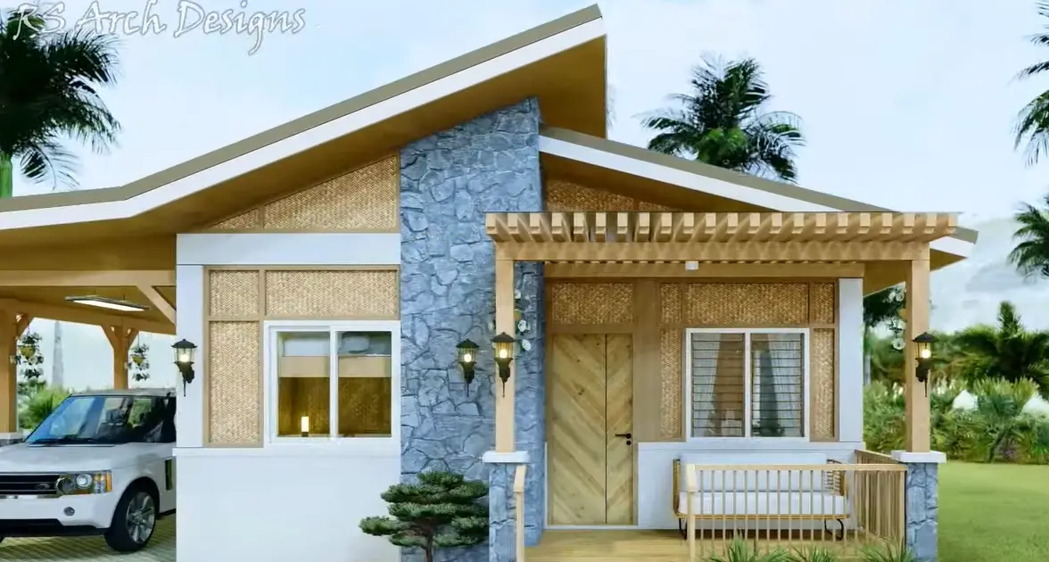 Native Farm House Design With 2 Bedroom + House Plan ~ Homlovely.com