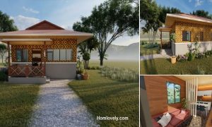 Small Amakan House Design 48 sqm (6m x 8m) with 3 Bedrooms ~ Homlovely.com