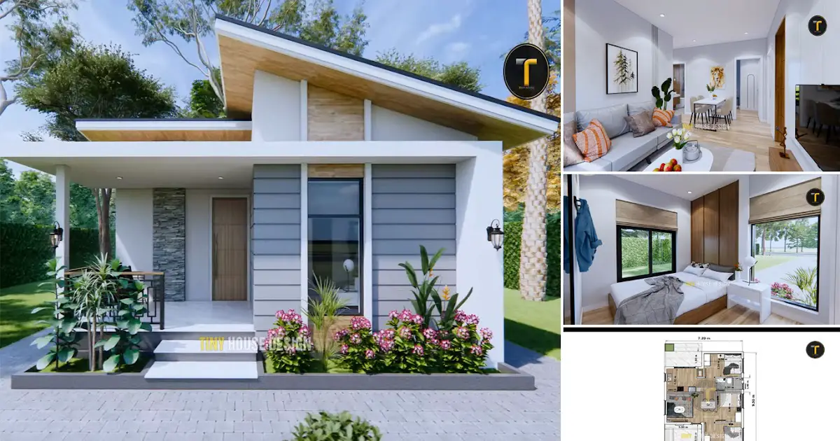 Small House Design (7.2 x 9.5 m) with 3 Bedrooms ~ Homlovely.com