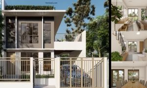 120 sqm Two Storey Modern House Design ~ Homlovely.com