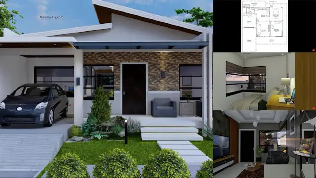 2 Bedrooms Modern House in 55 SQM ~ Homlovely.com