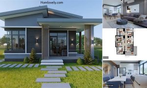 3 Bedrooms House Design in 7.8 X 11 M ~ Homlovely.com