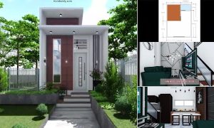 3 Bedrooms One Storey Elegant House Design in 24 SQM ~ Homlovely.com
