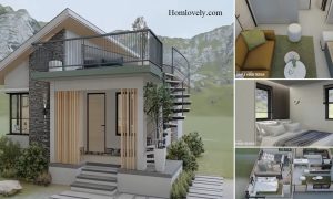 52 SQM Clean Small House Design With Plan ~ Homlovely.com