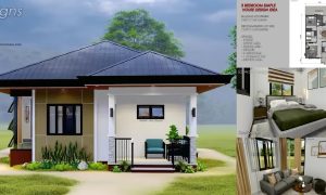 7 x 11 M Simple House Design with 3 BEDROOMS + House Plan ~ Homlovely.com