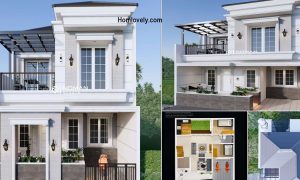 8x12 m Modern House Design with Floor Plan ~ Homlovely.com
