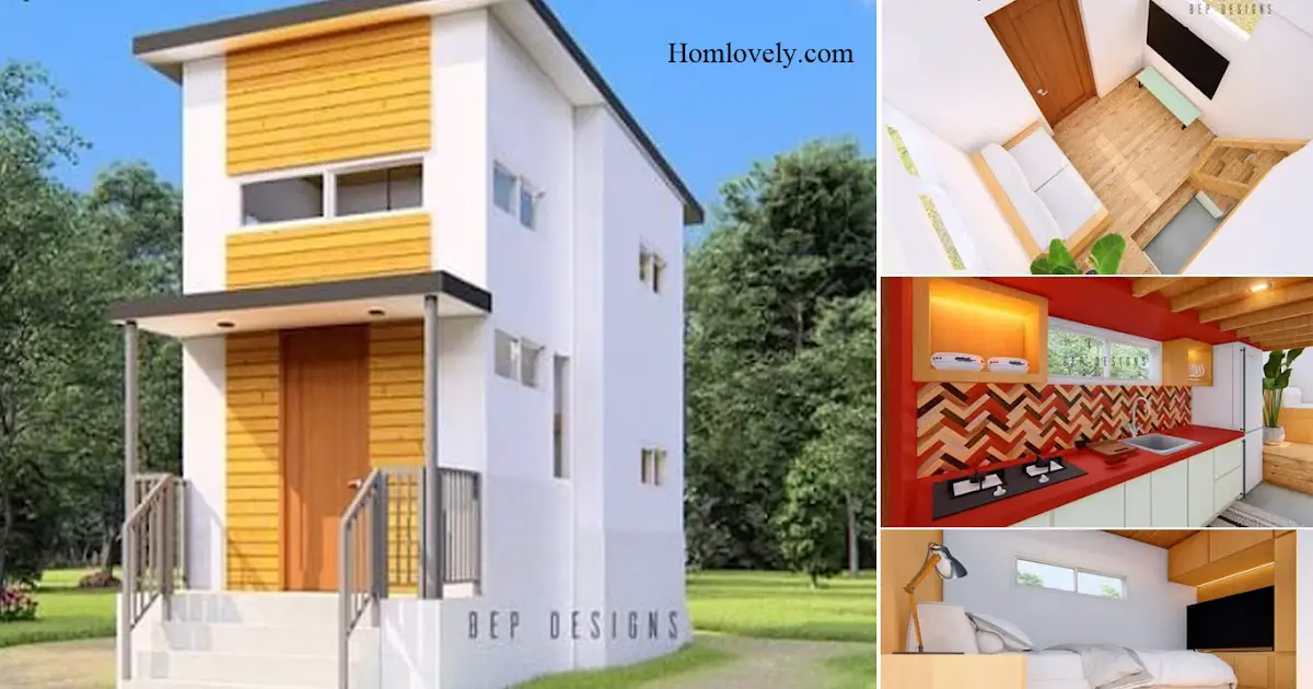 Attractive Two Storey Small House Design In 3 x 6 Meters ~ Homlovely.com