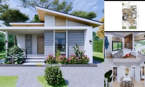 Low Cost 3 Bedrooms House Design with Roof Deck ~ Homlovely.com
