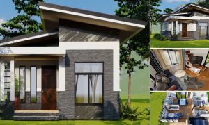 Modern Small House Design With 2 Bedroom (8.5 x 6.5 M) ~ Homlovely.com