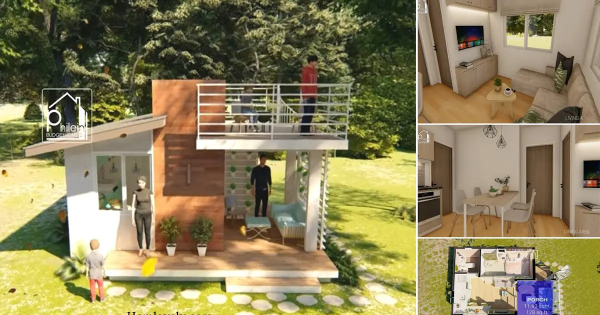 Modern Small House Design With Mini Roof Deck ~ Homlovely.com
