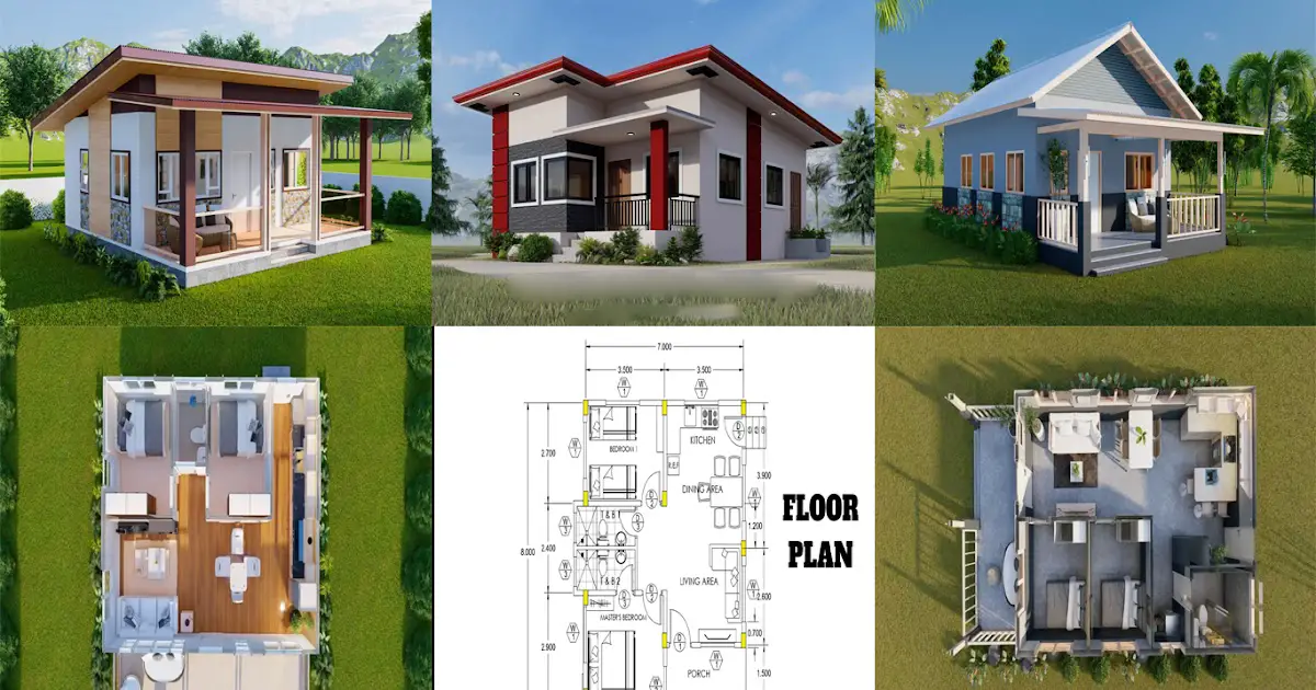 Simple and Pretty House Design Ideas with 2 Bedrooms ~ Homlovely.com