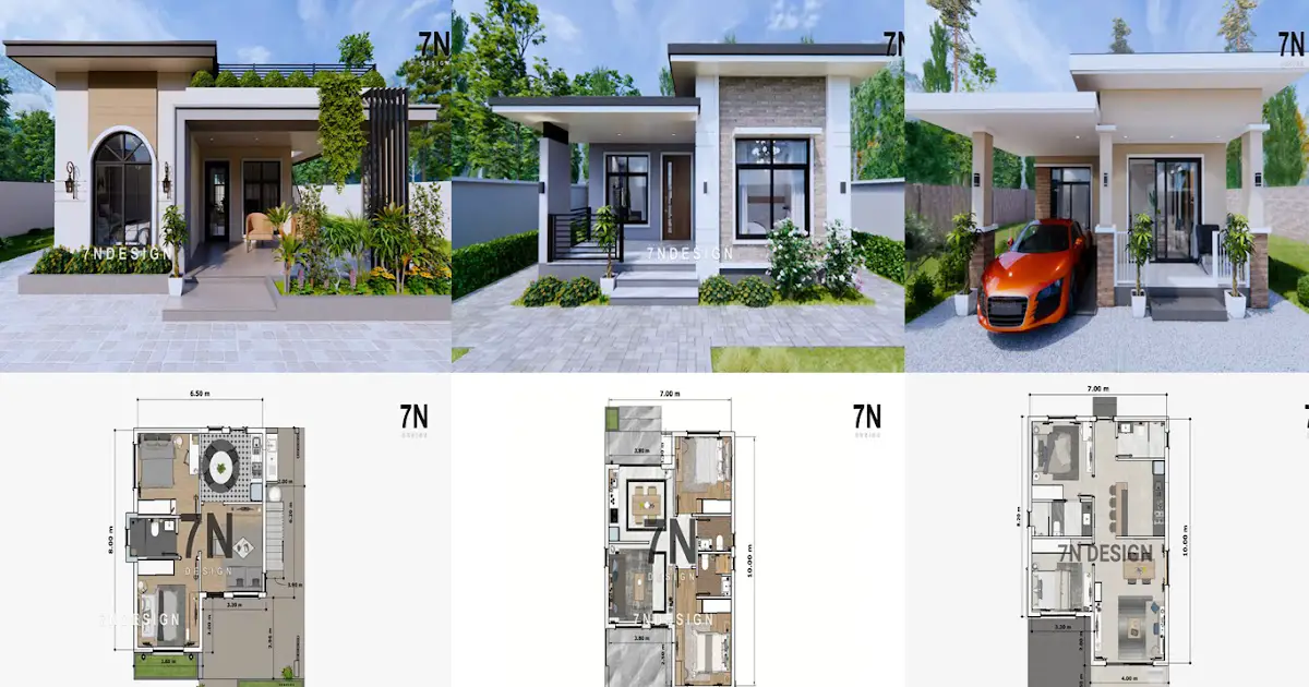 Small House Design and Floor Plan with Shed Roof ~ Homlovely.com