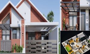 11 x 14 m Minimalist House Design with 3 Bedrooms ~ Homlovely.com