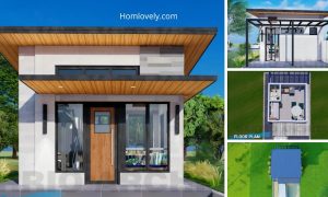 (16 SQM) Low-cost Modern Small House Design & LOFT Bed ~ Homlovely.com
