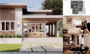2 Bedrooms Bungalow House Design + House Plan ~ Homlovely.com