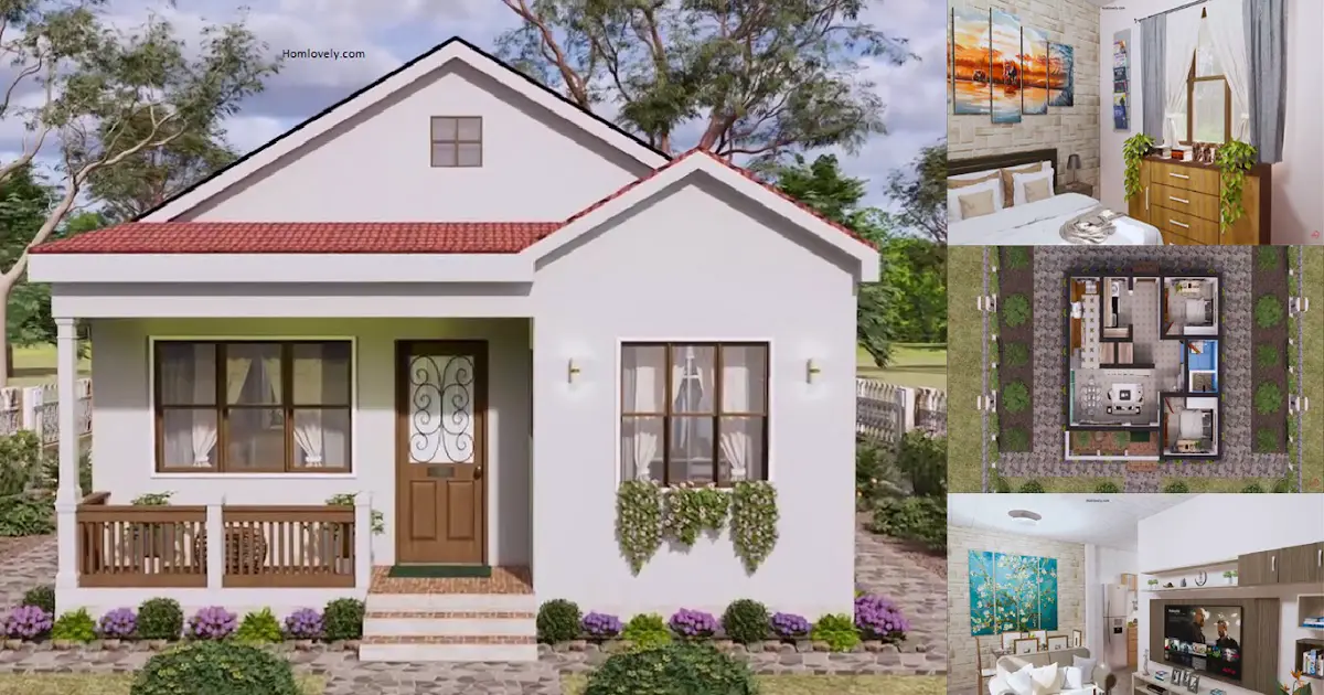 2 Bedrooms Simple House Design in 7 x 7 M ~ Homlovely.com