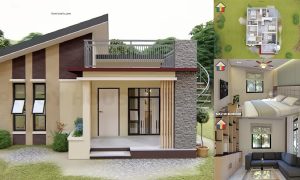 3 Bedrooms Bungalow House Design with Roof Deck ~ Homlovely.com