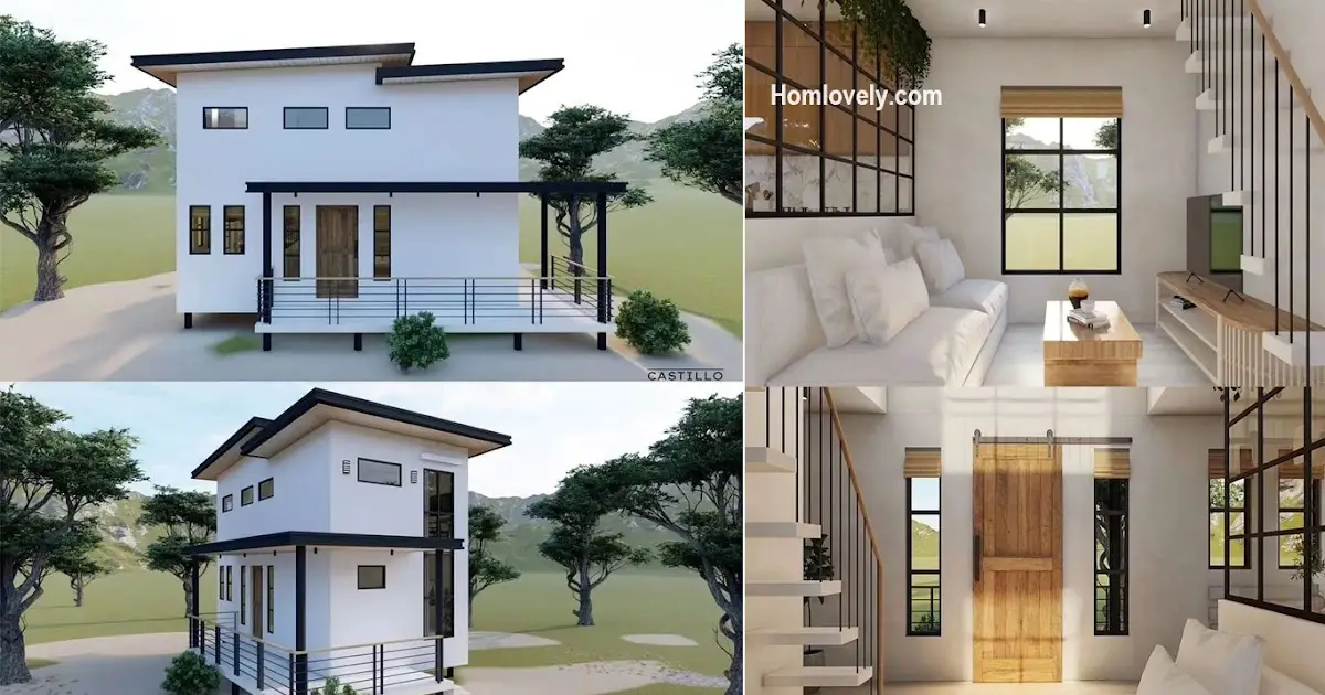 32 sqm 2-Storey Small House with 3 Bedrooms ~ Homlovely.com