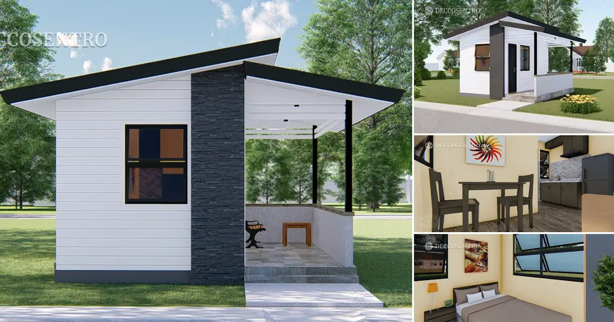4.5 x 5.5 m Small House Design for Low Budget ~ Homlovely.com