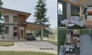 4x7 m Small House Design with Loft and 1 Bedroom ~ Homlovely.com