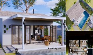 7 x 5 m Tiny House Design with 2 Bedrooms Plus Floor Plan ~ Homlovely.com