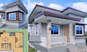 7 x 7 m Simple House Design Plus Floor Plan ~ Homlovely.com