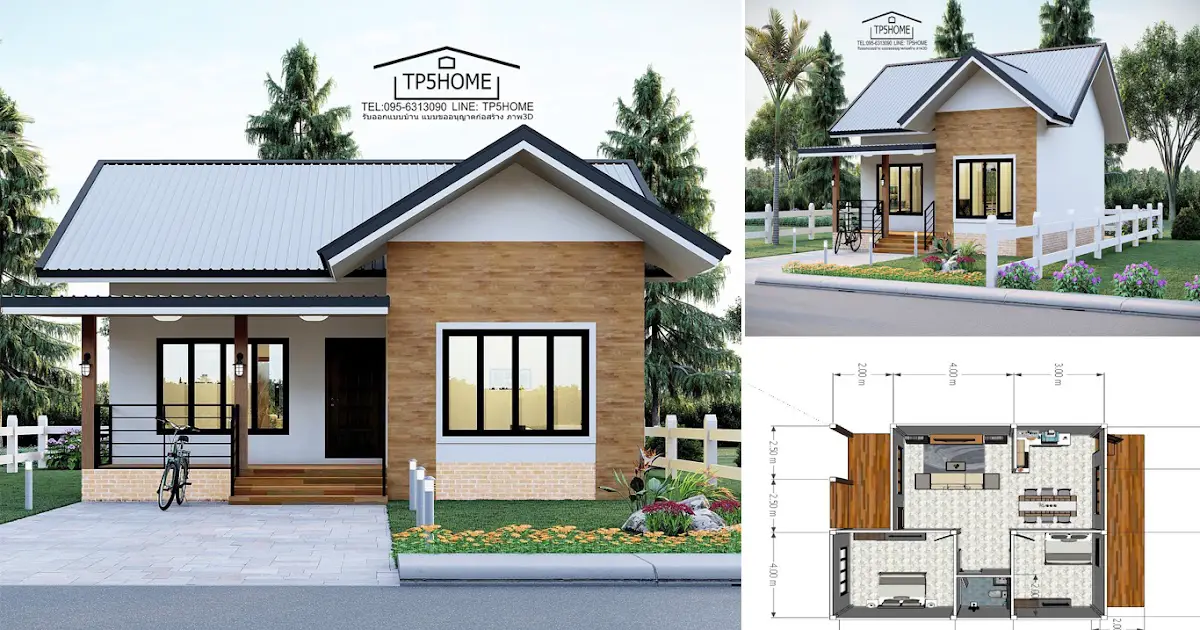 9 x 9 meters House Design with 2 Bedrooms ~ Homlovely.com