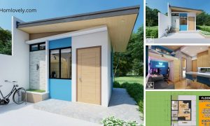 Cheap Small House with Loft Bed Design