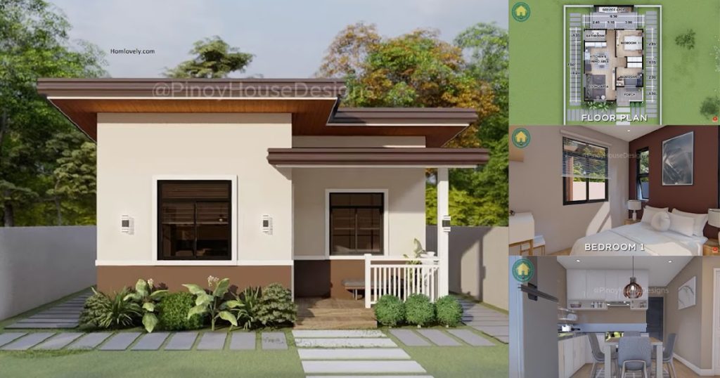 Comfortable 2 Bedrooms House Design + House Plan ~ » HouseDesigns