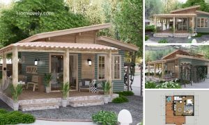 Cozy (6x6m) Small House with Loft Design ~ Homlovely.com