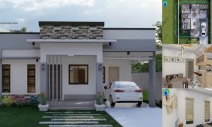 Modern House with 2 BEDROOMS + House Plan ~ Homlovely.com