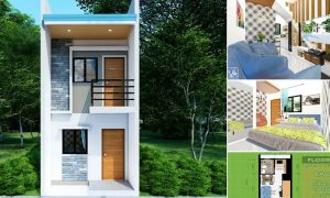 Pretty 2-Storey House Design With Floor Plan (3 x 6 M) ~ Homlovely.com
