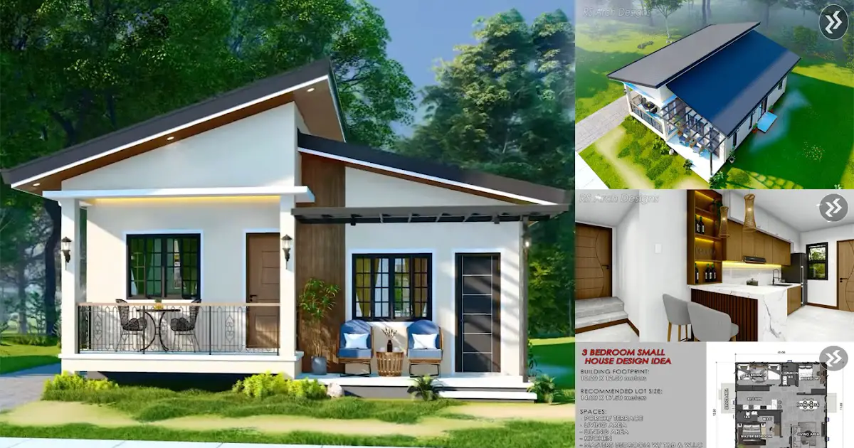 Simple House Design with 3 Bedrooms (125 sqm) ~ Homlovely.com
