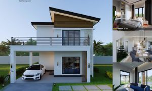 Small 7 x 10 Two-Storey House Design (3 BEDROOMS) ~ Homlovely.com